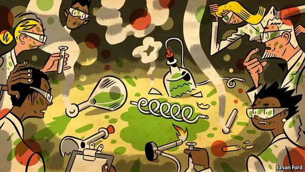 Cartoon depicting confusion among Scientists