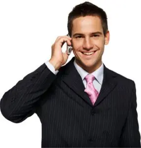 man talking on cell phone